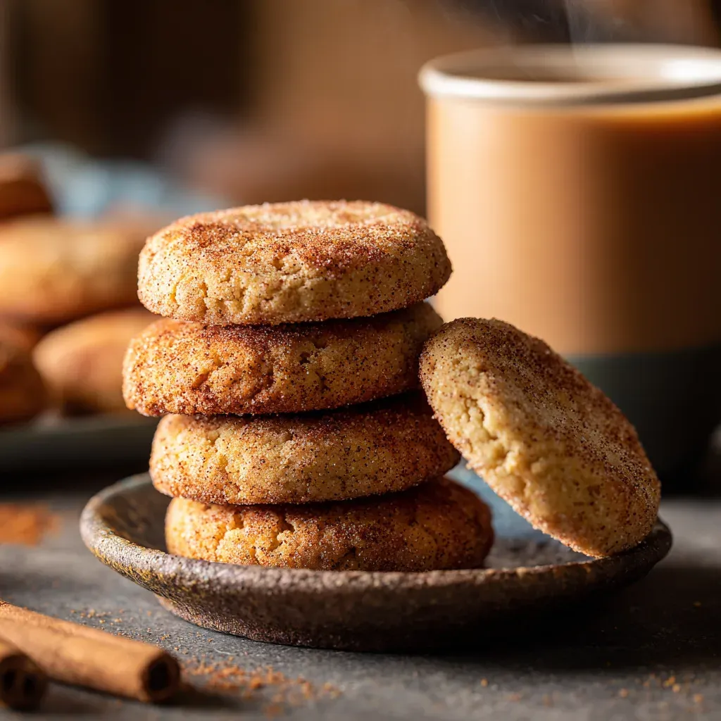 Chewy snickerdoodle cookies in a rustic jar with cinnamon sugar sparkle.