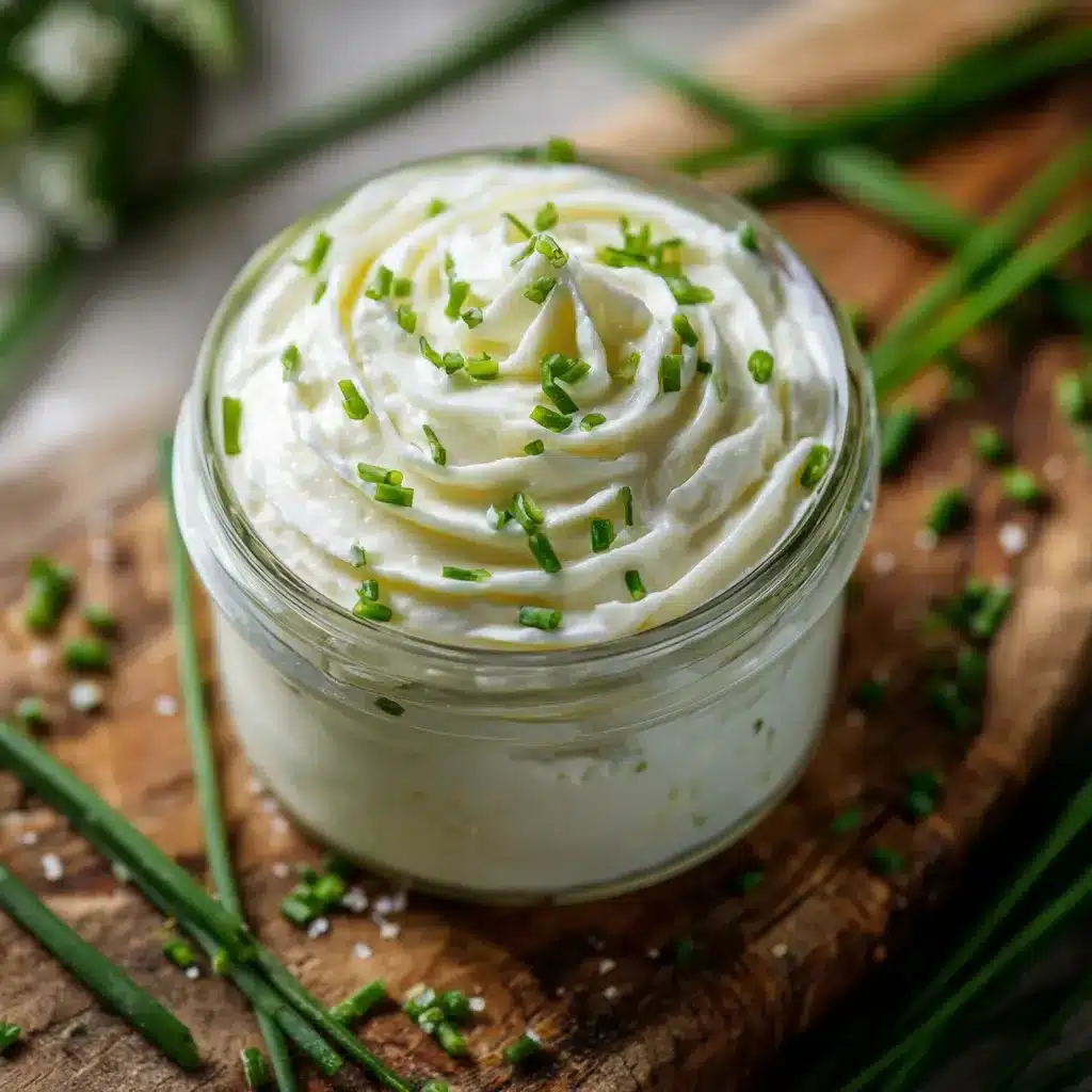 Spoonful of homemade sour cream scooped from a glass jar.