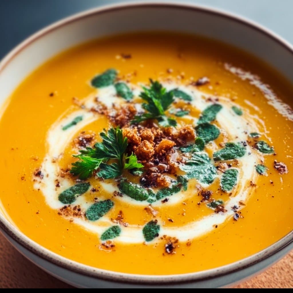 Easy Butternut Squash and Sweet Potato Soup