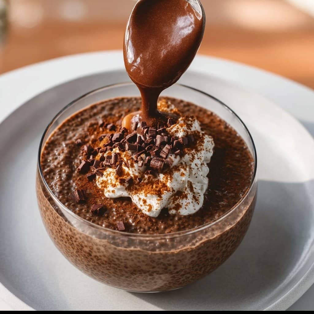 High Protein Chocolate Chia Seed Pudding