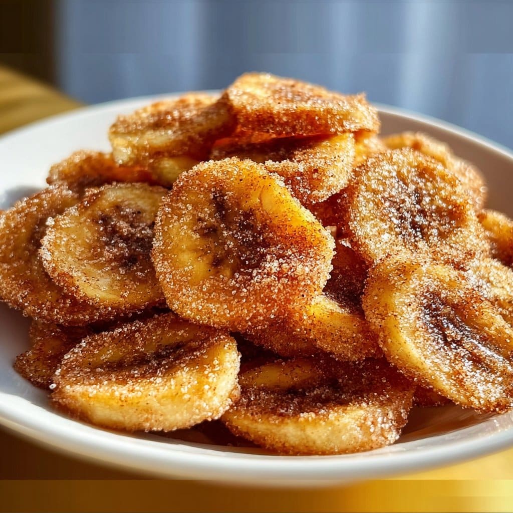 Cinnamon-Sugar Air Fryer Banana Chips