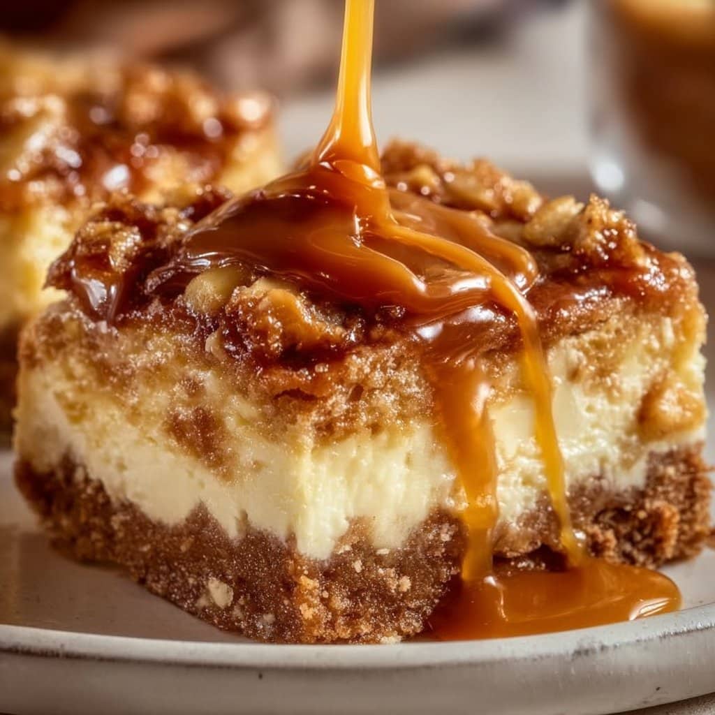 Caramel Apple Cheesecake Bars