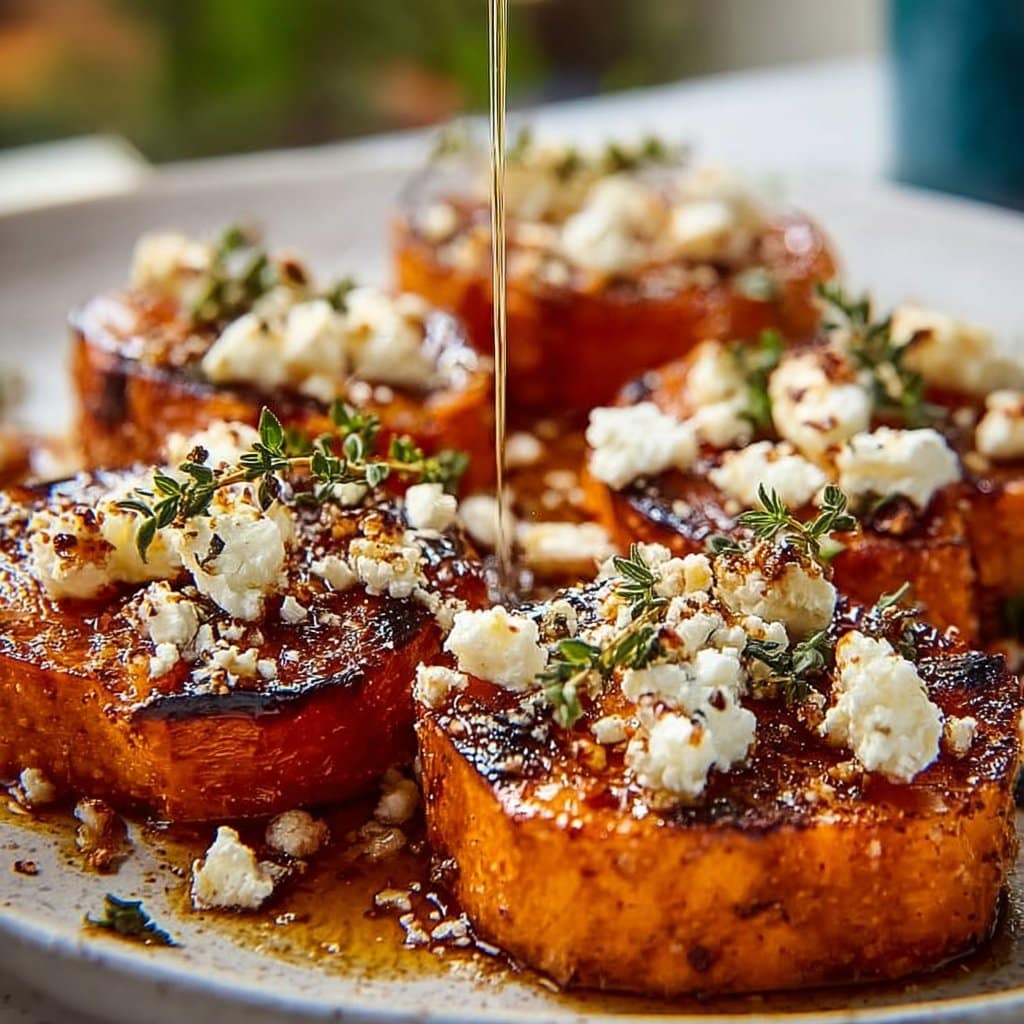 Honey Feta Sweet Potato Rounds