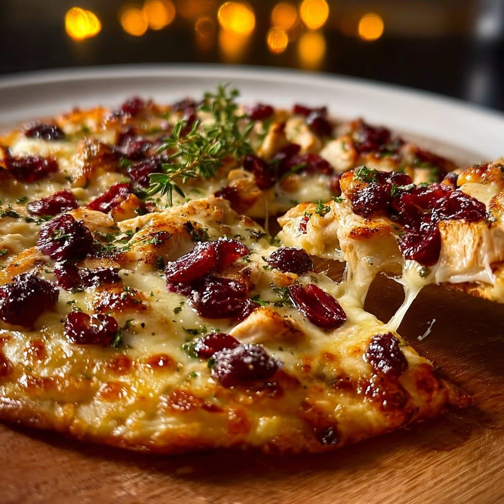 Cranberry Chicken & Brie Pizza