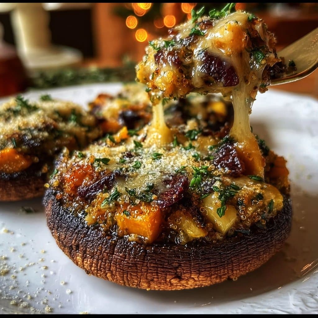 Autumn Harvest Stuffed Portobello Mushrooms