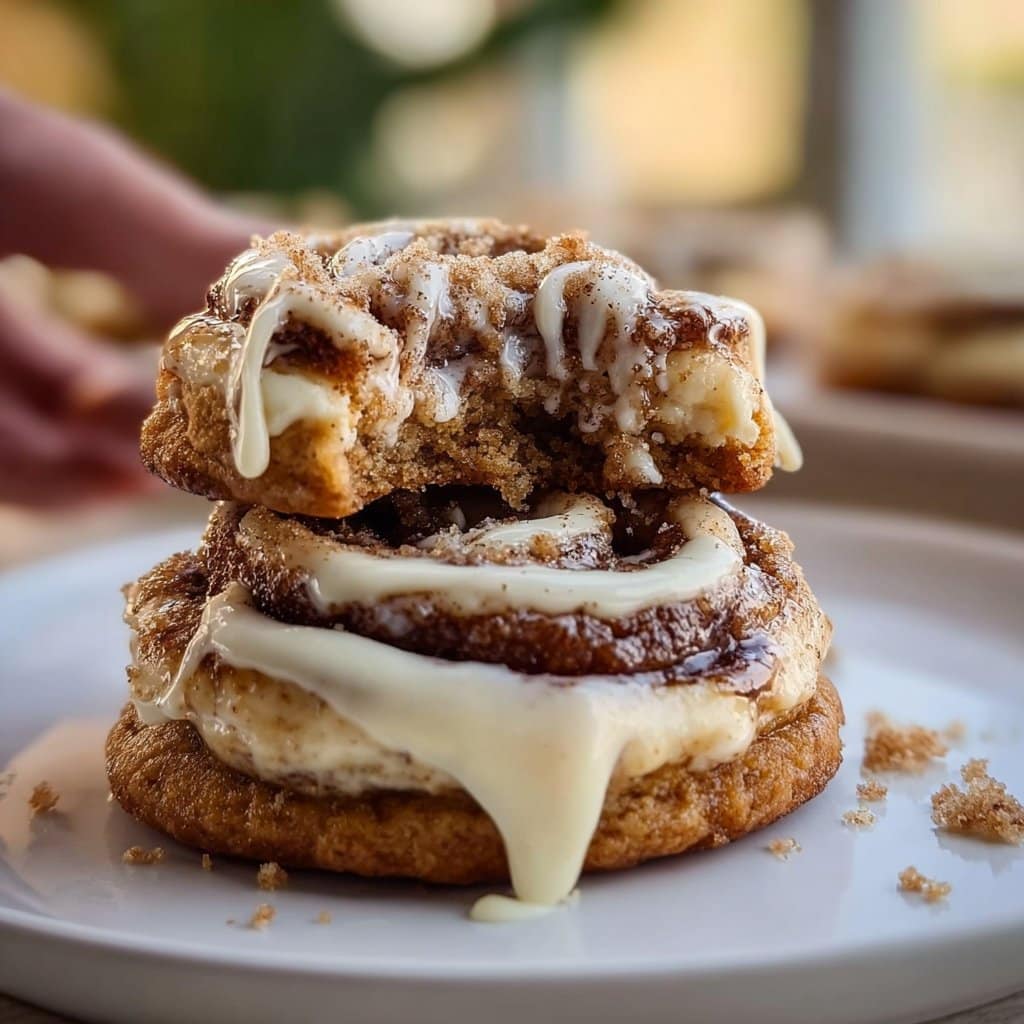 Cinnamon Roll Cheesecake Cookies