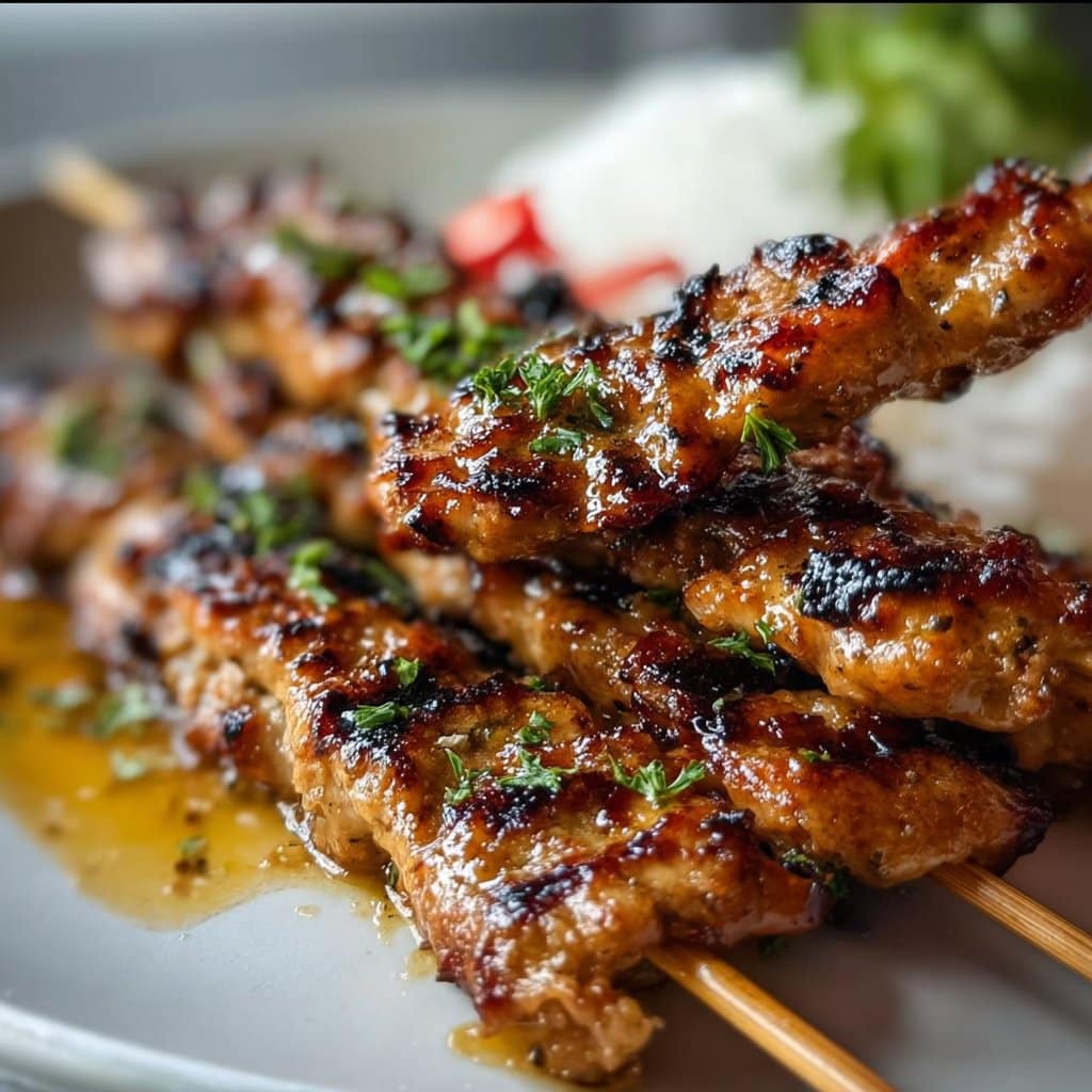 Grilled Thai Coconut Chicken Skewers