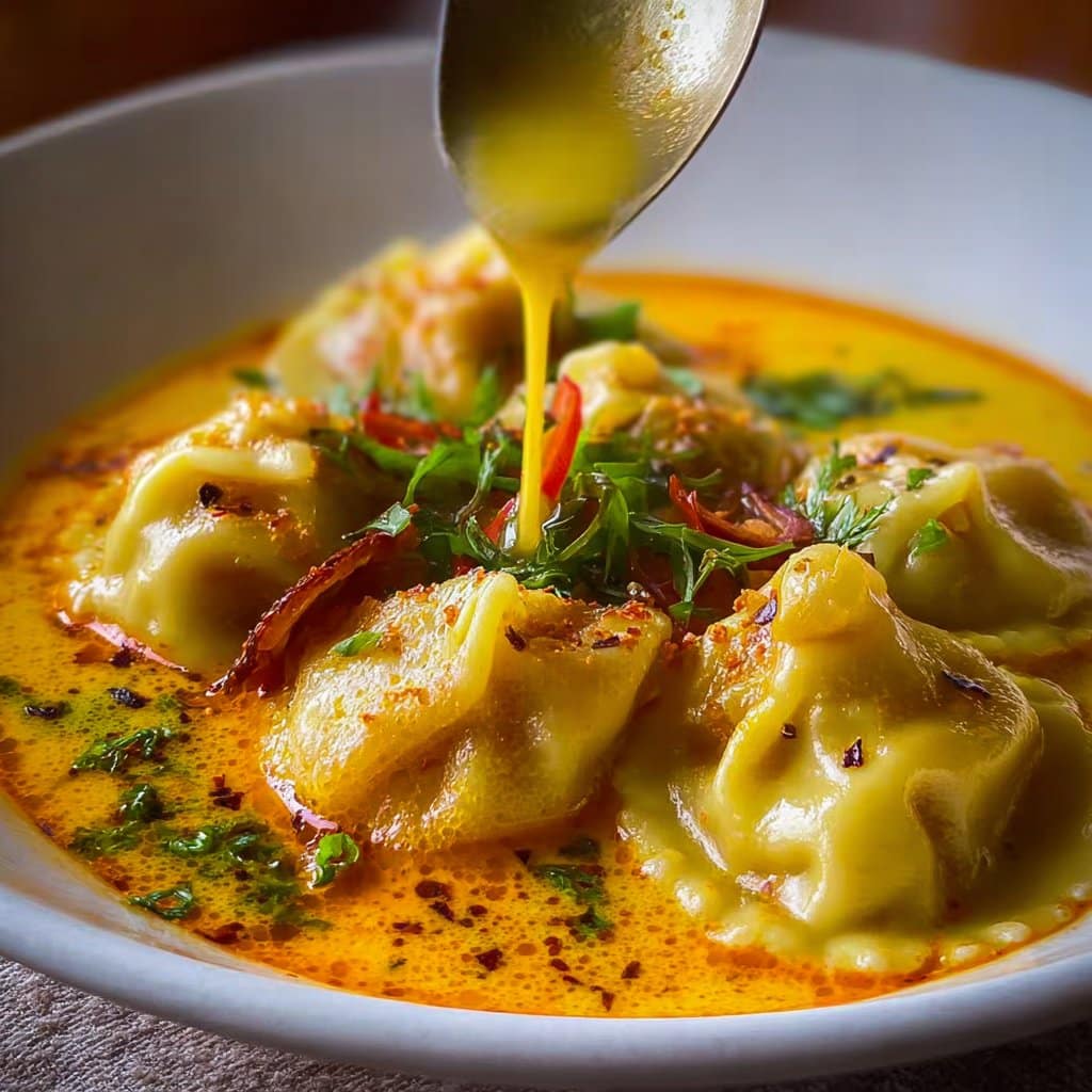 Coconut Curry Soup with Dumplings