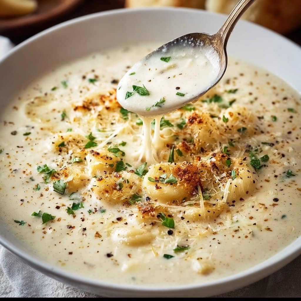 Creamy Garlic Parmesan Soup