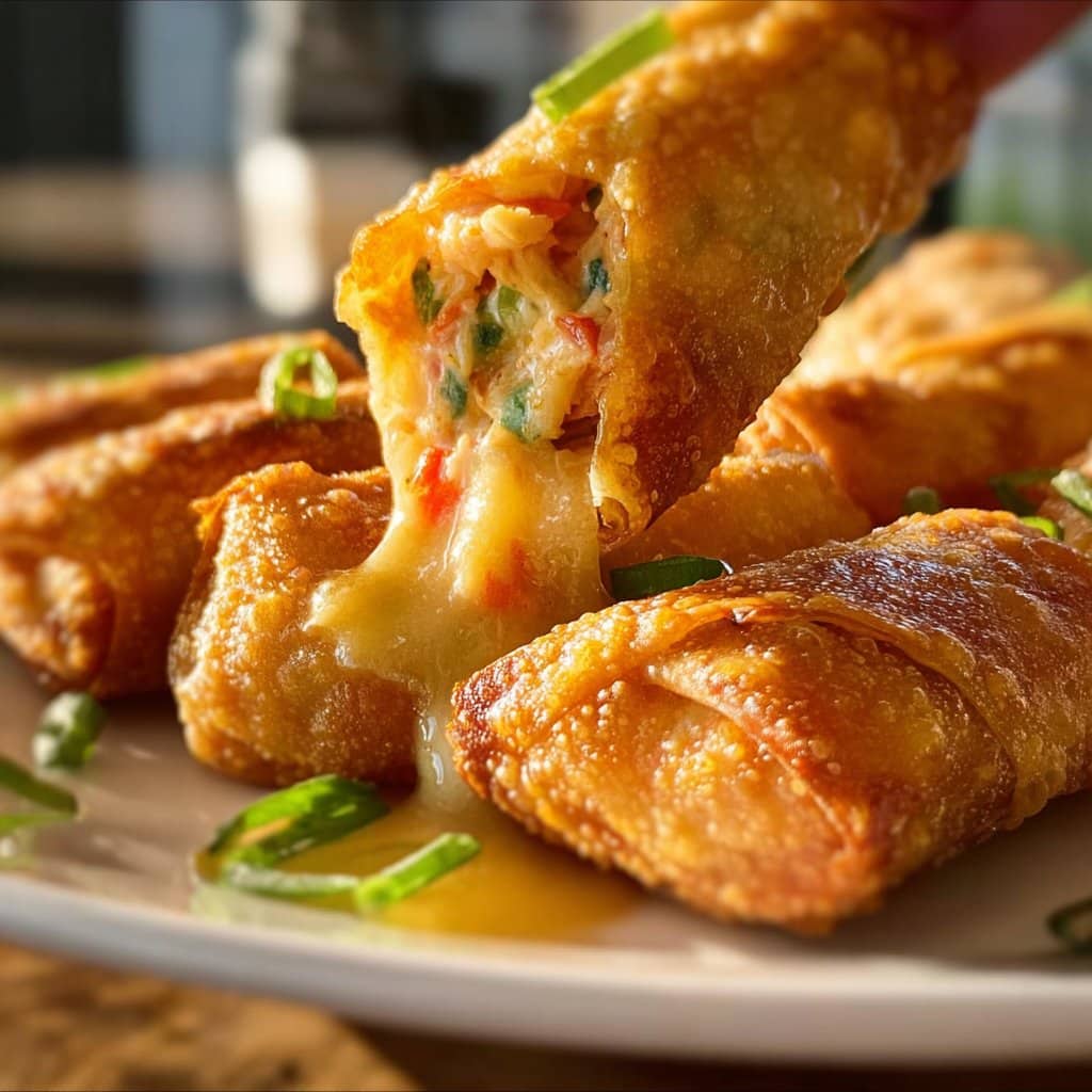 Crab Rangoon Egg Rolls