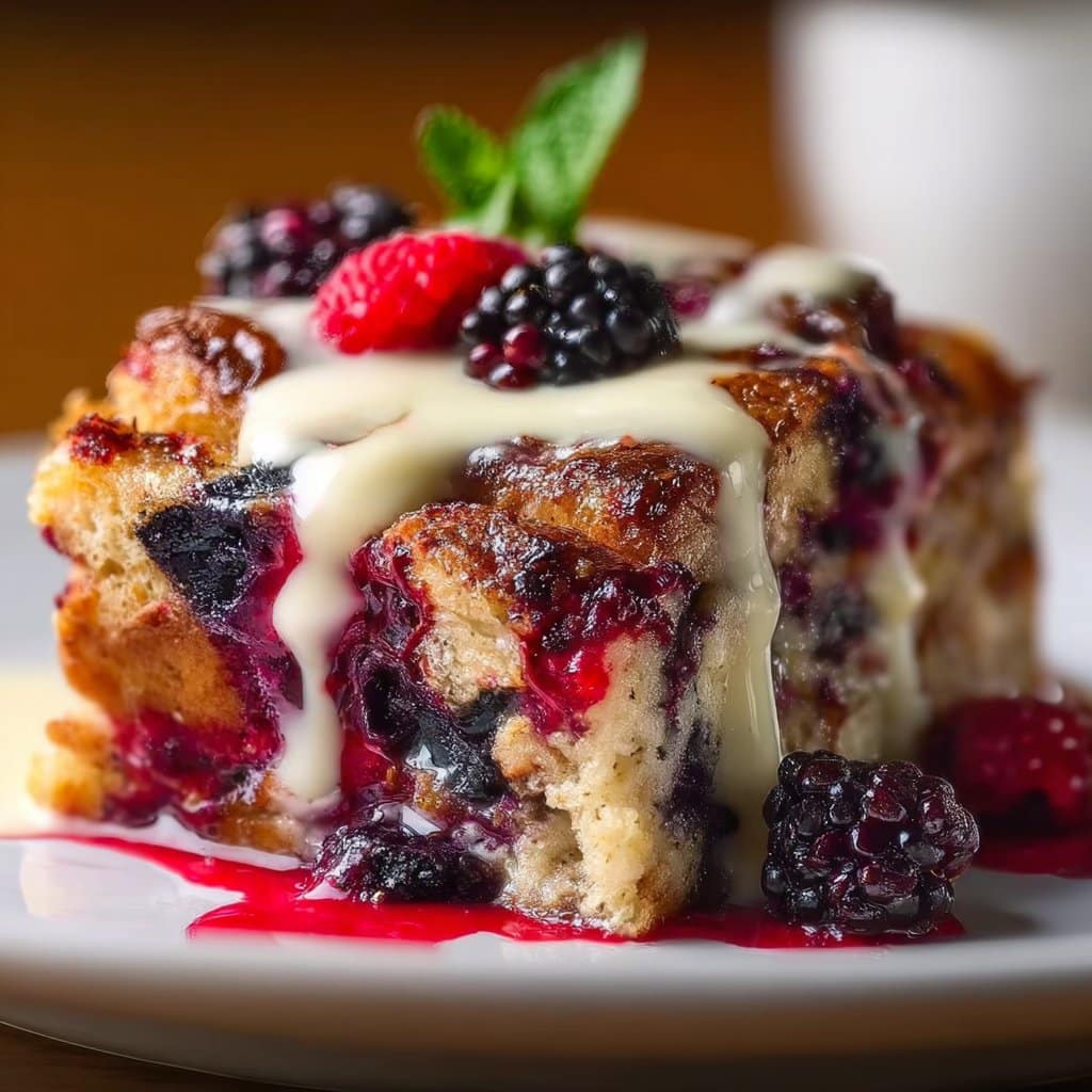 Wild Berry Bread Pudding