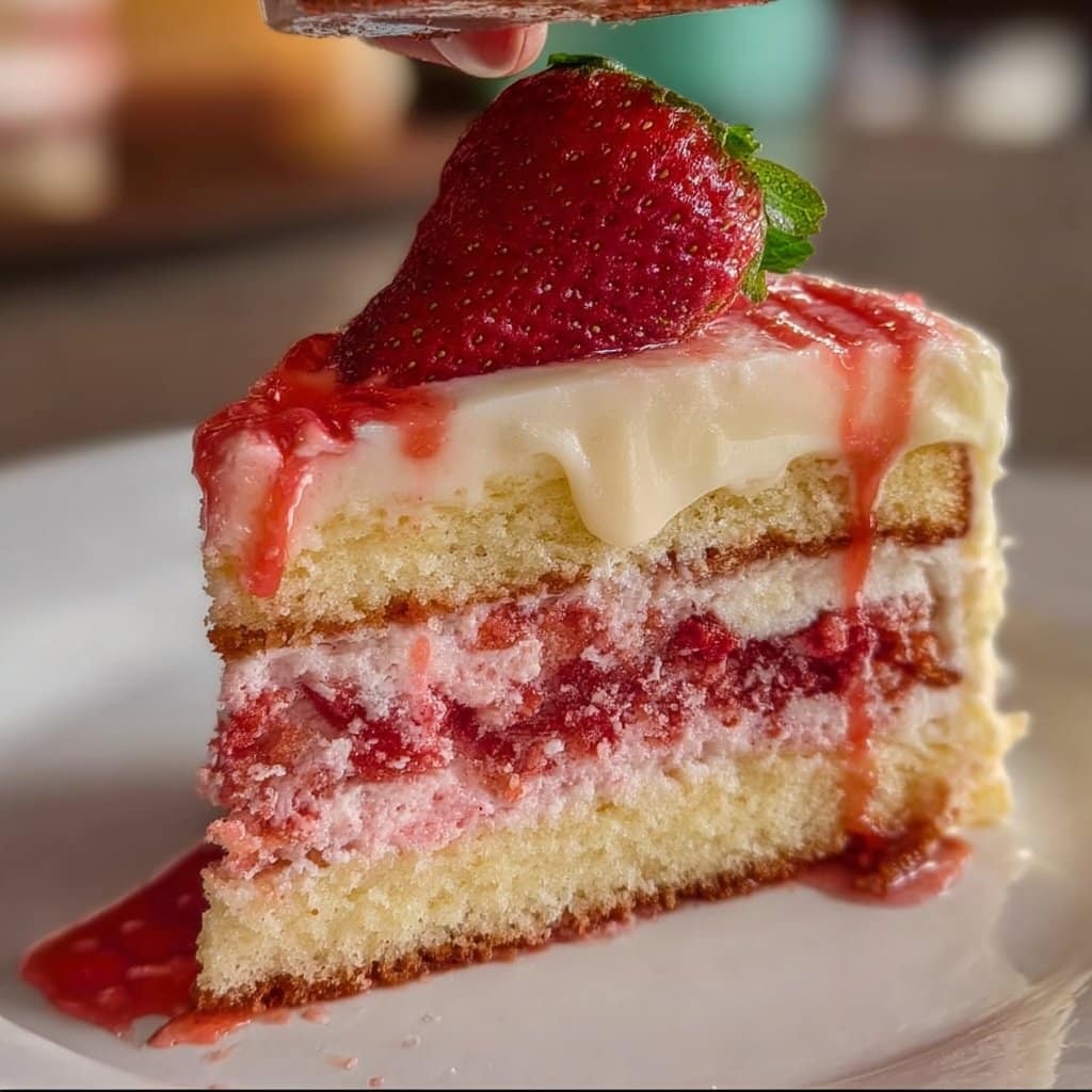 Strawberry Lemonade Cake Layers