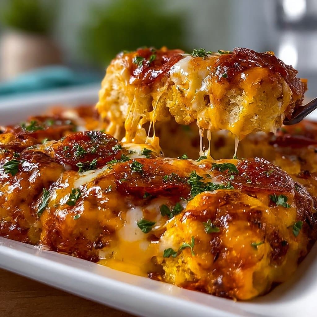 Bubble Up Biscuit Pizza Casserole