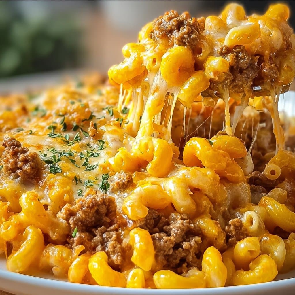 Cheesy Macaroni Hamburger Dish