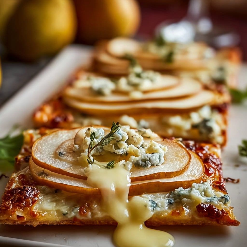 Elegant Pear & Gorgonzola Flatbread
