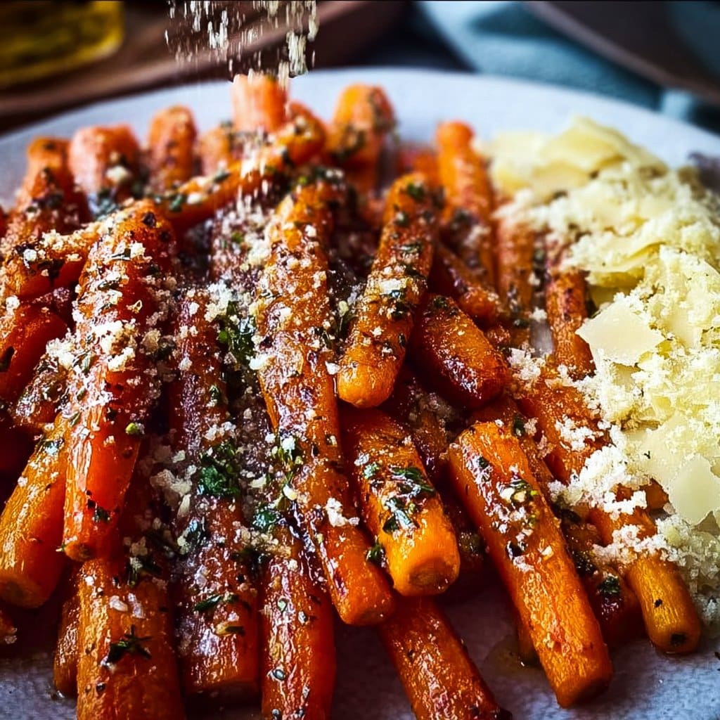 Crispy Parmesan Roasted Carrots