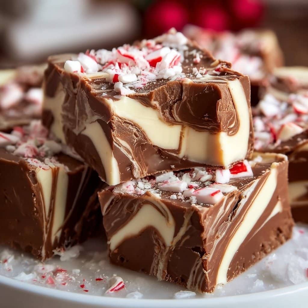 Peppermint Swirl Fudge