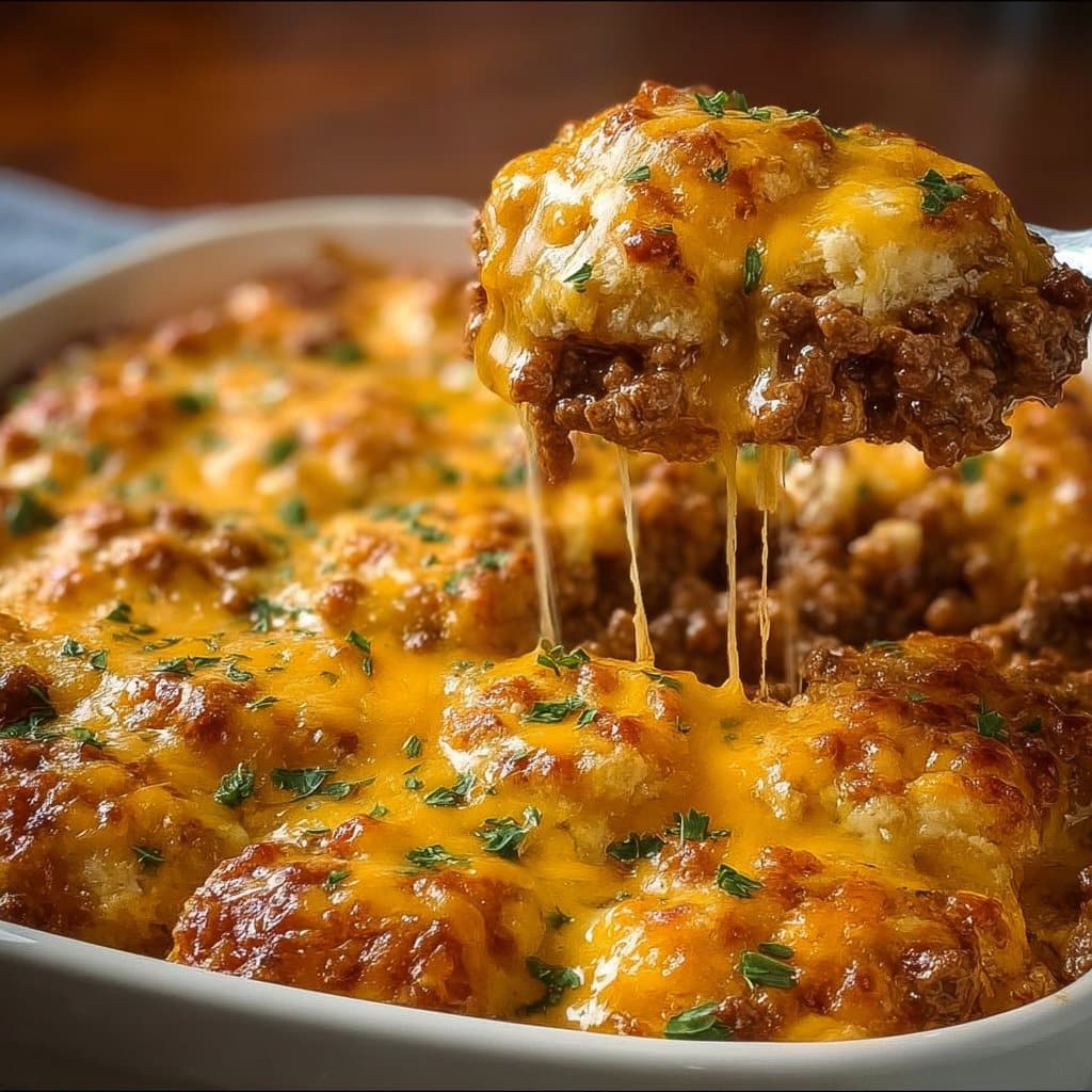 Cheddar Bay Hamburger Casserole