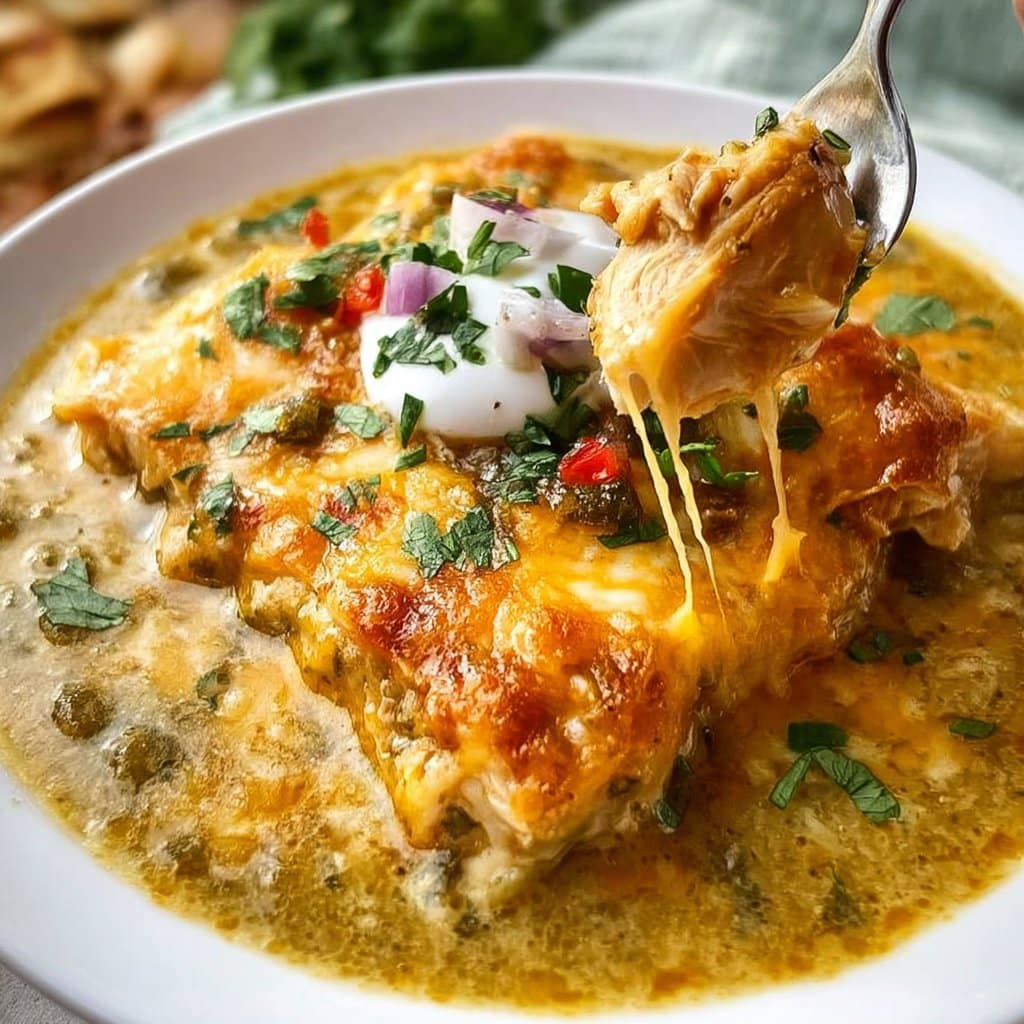 Green Enchilada Chicken Soup