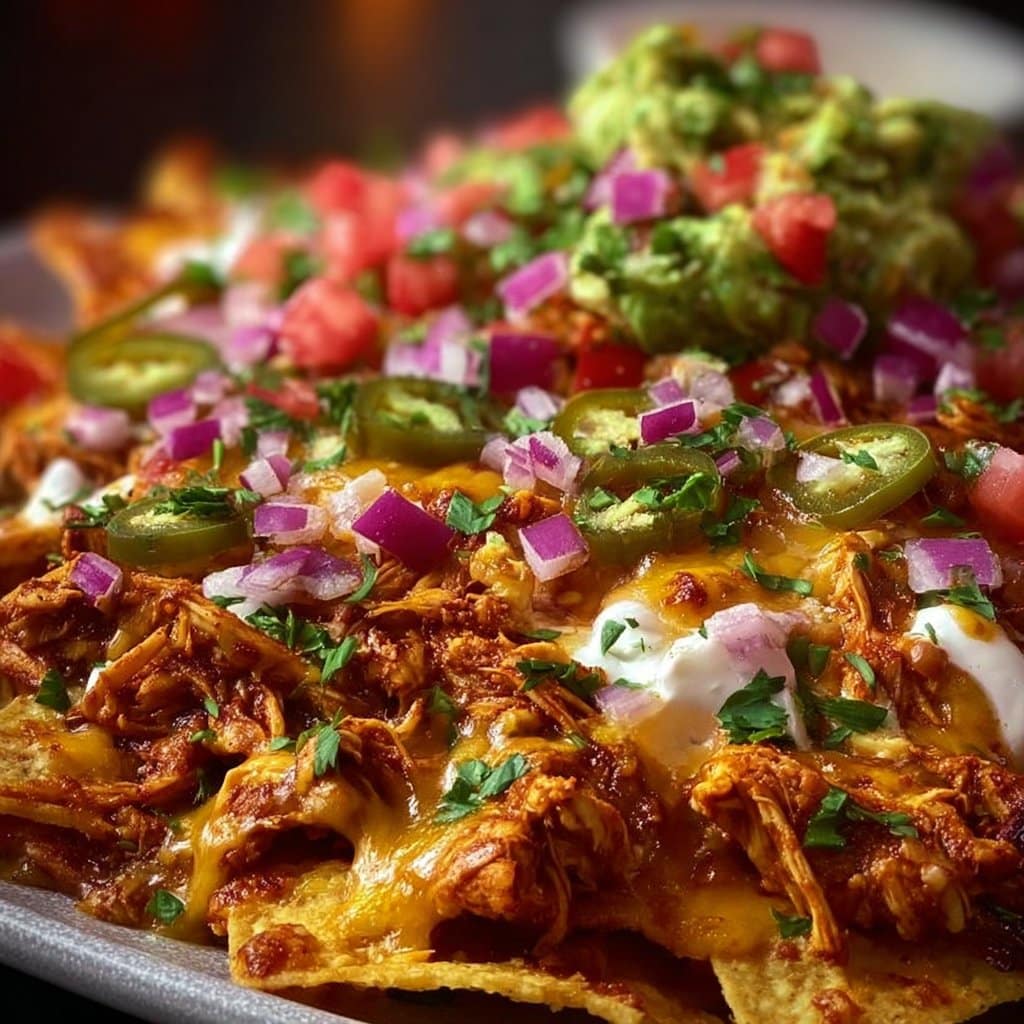 Loaded Chicken Nachos Feast