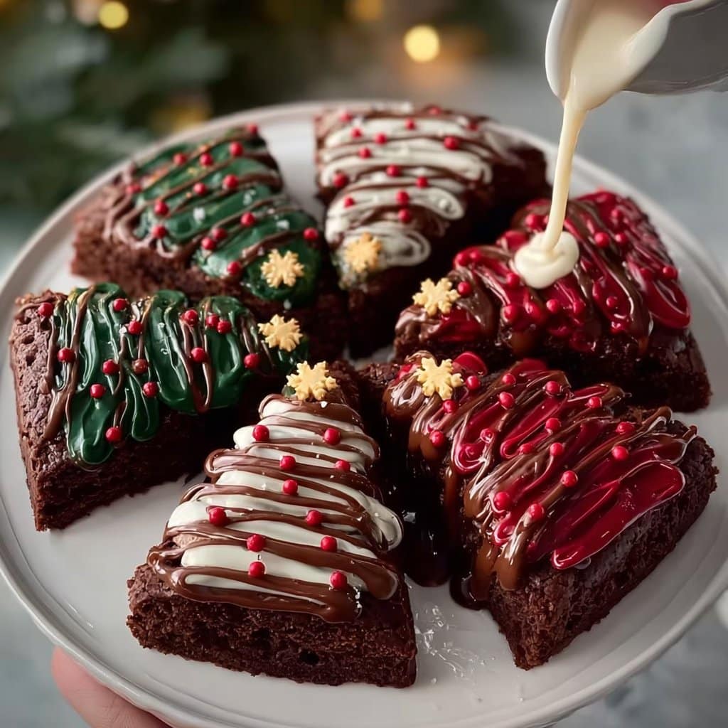 Frosted Christmas Brownies