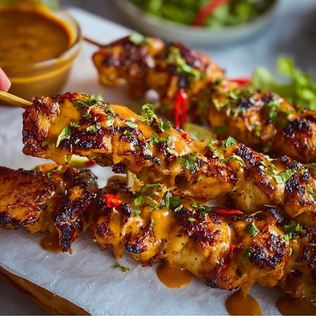 Bang Bang Chicken Skewers