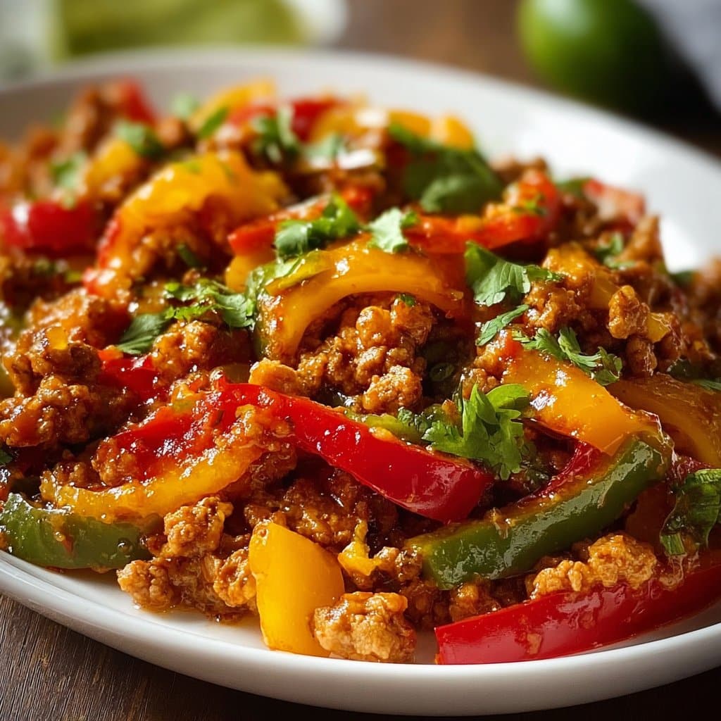 Ground Turkey and Peppers
