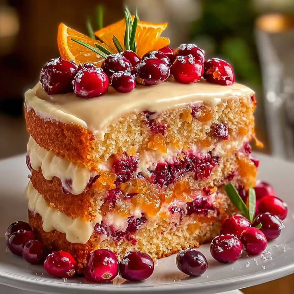 Cranberry Orange Layer Cake with Citrus Buttercream