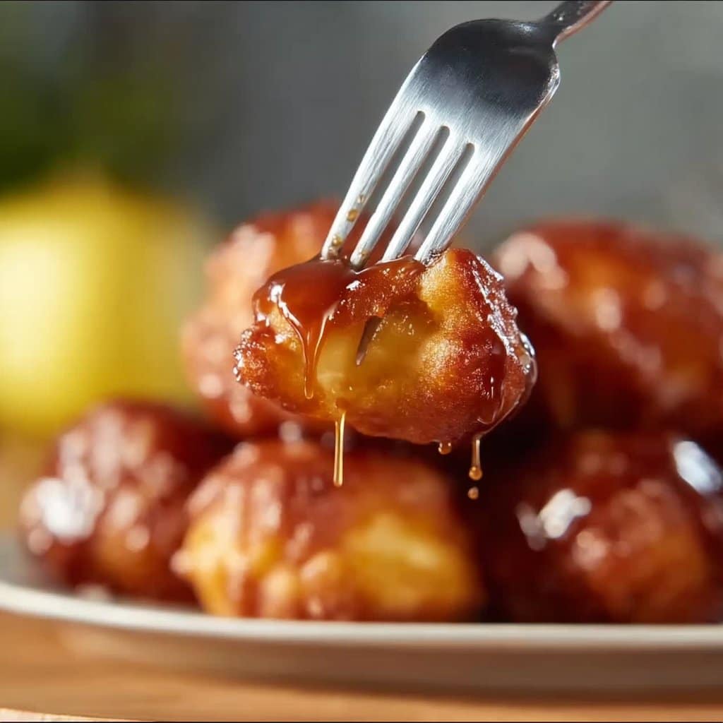 Butterscotch Golden Cinnamon Glazed Apple Fritter Bites