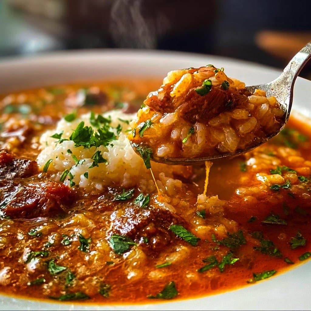 Hearty Tomato Rice Soup