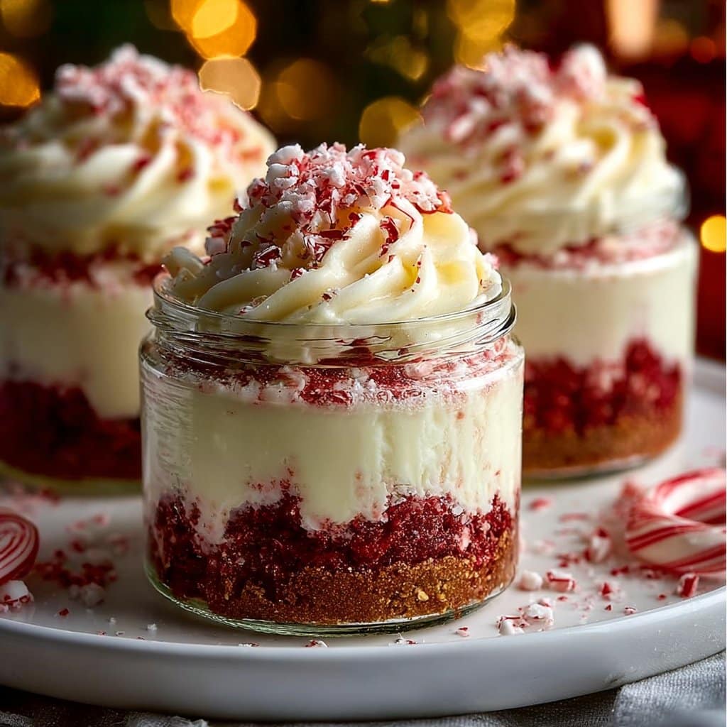 Candy Cane Cheesecake Parfaits