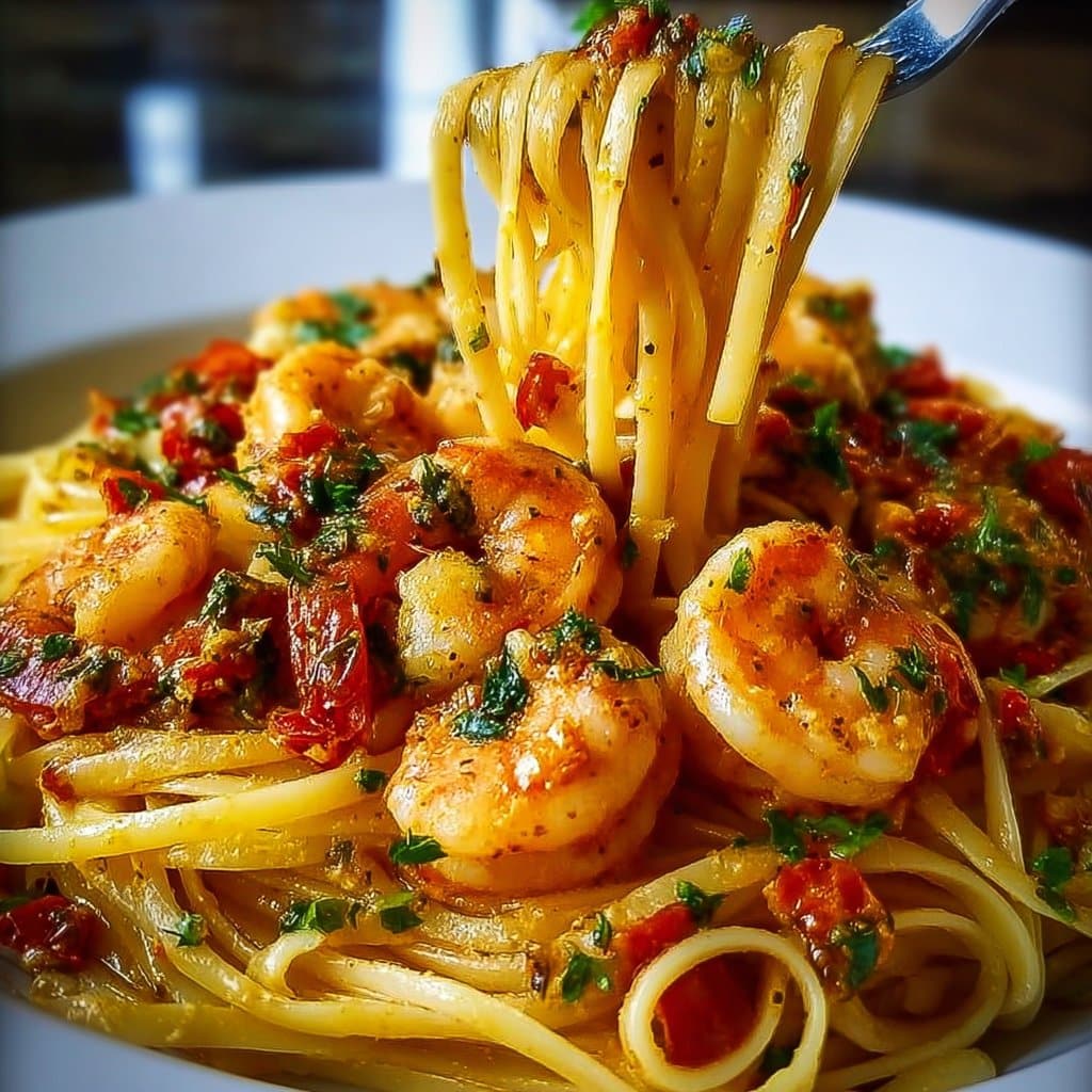 Chilli Garlic Prawn Pasta