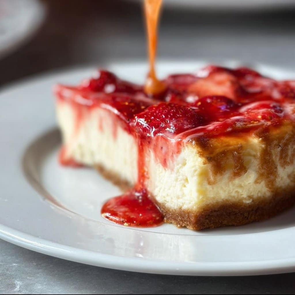 Baked Strawberry Cheesecake