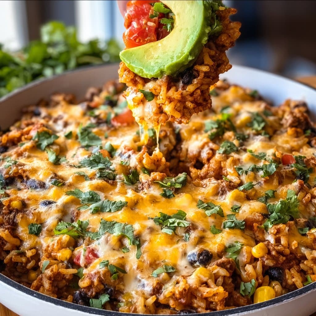 Cheesy Taco Rice Skillet
