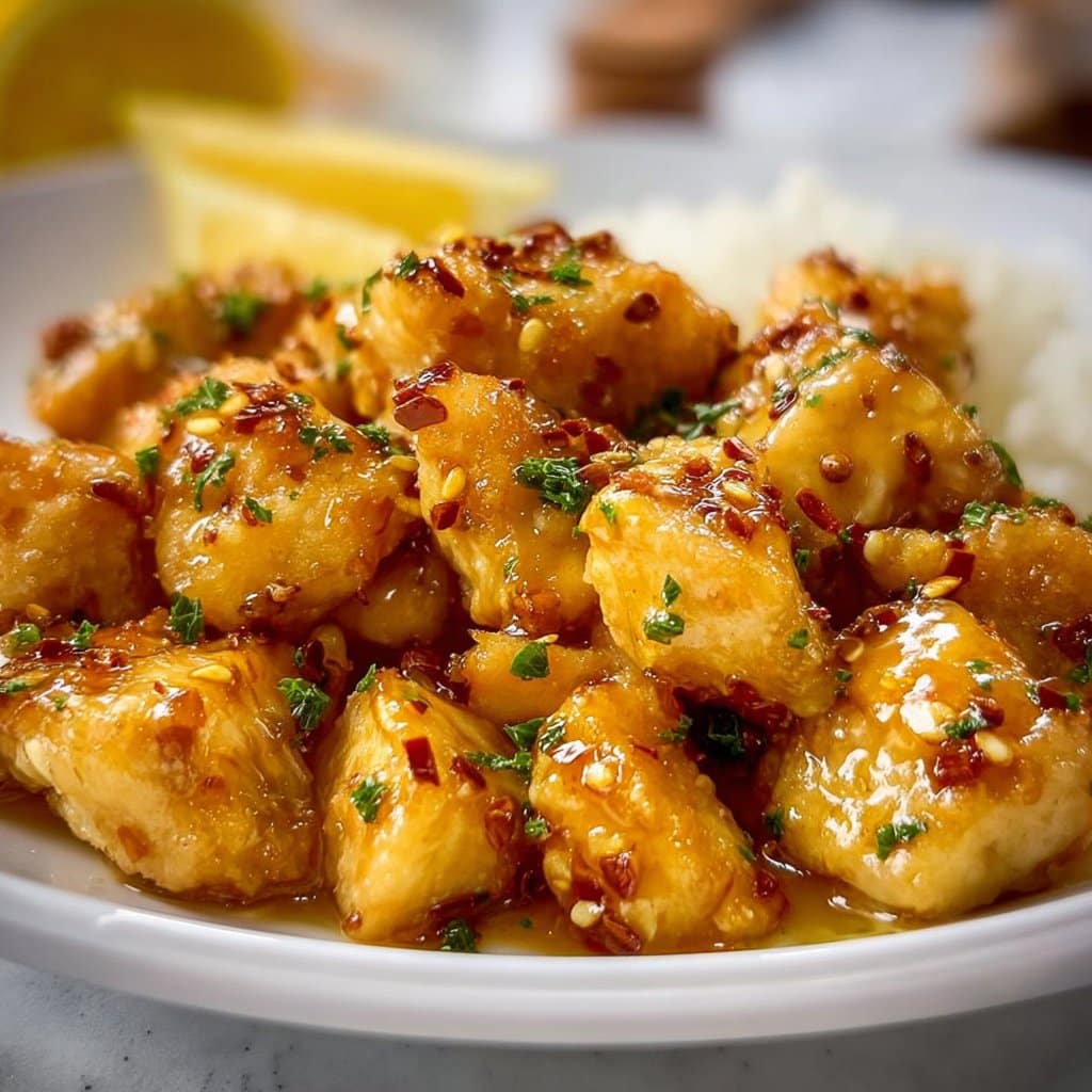 Lemon Garlic Chicken Bites