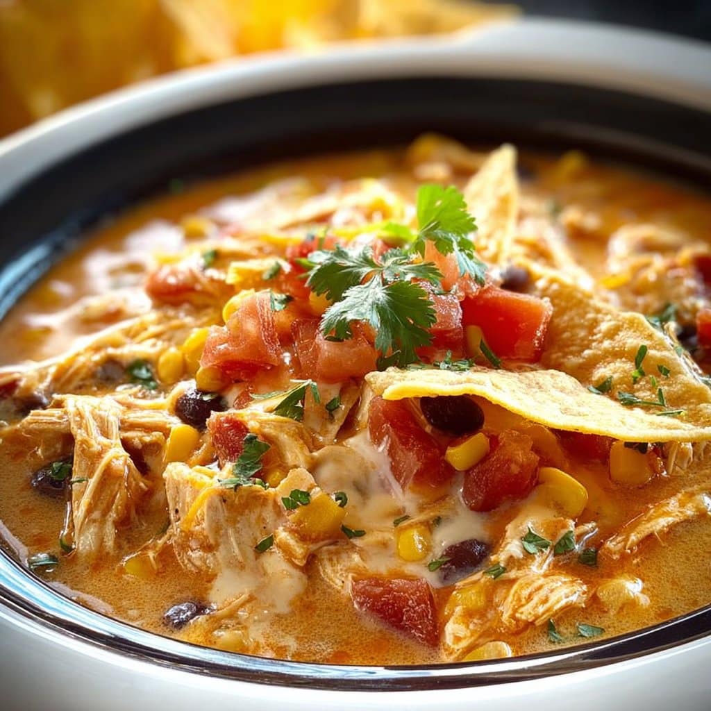 Crockpot Chicken Tortilla Soup