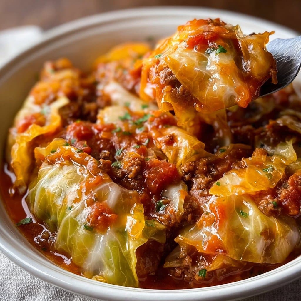 Slow Cooker Unstuffed Cabbage Rolls
