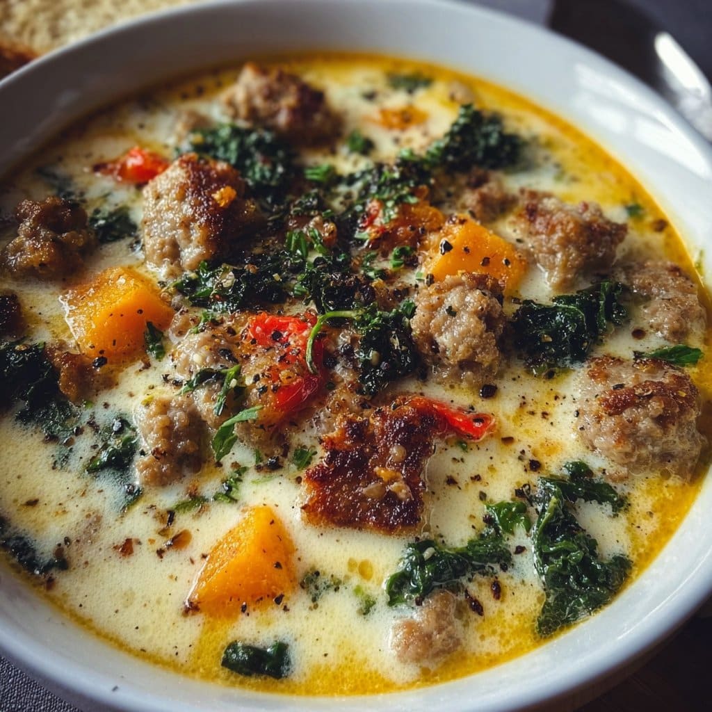 Cozy Creamy Italian Sausage Soup Recipe