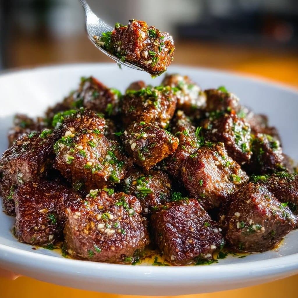 Crockpot Garlic Butter Steak Bites