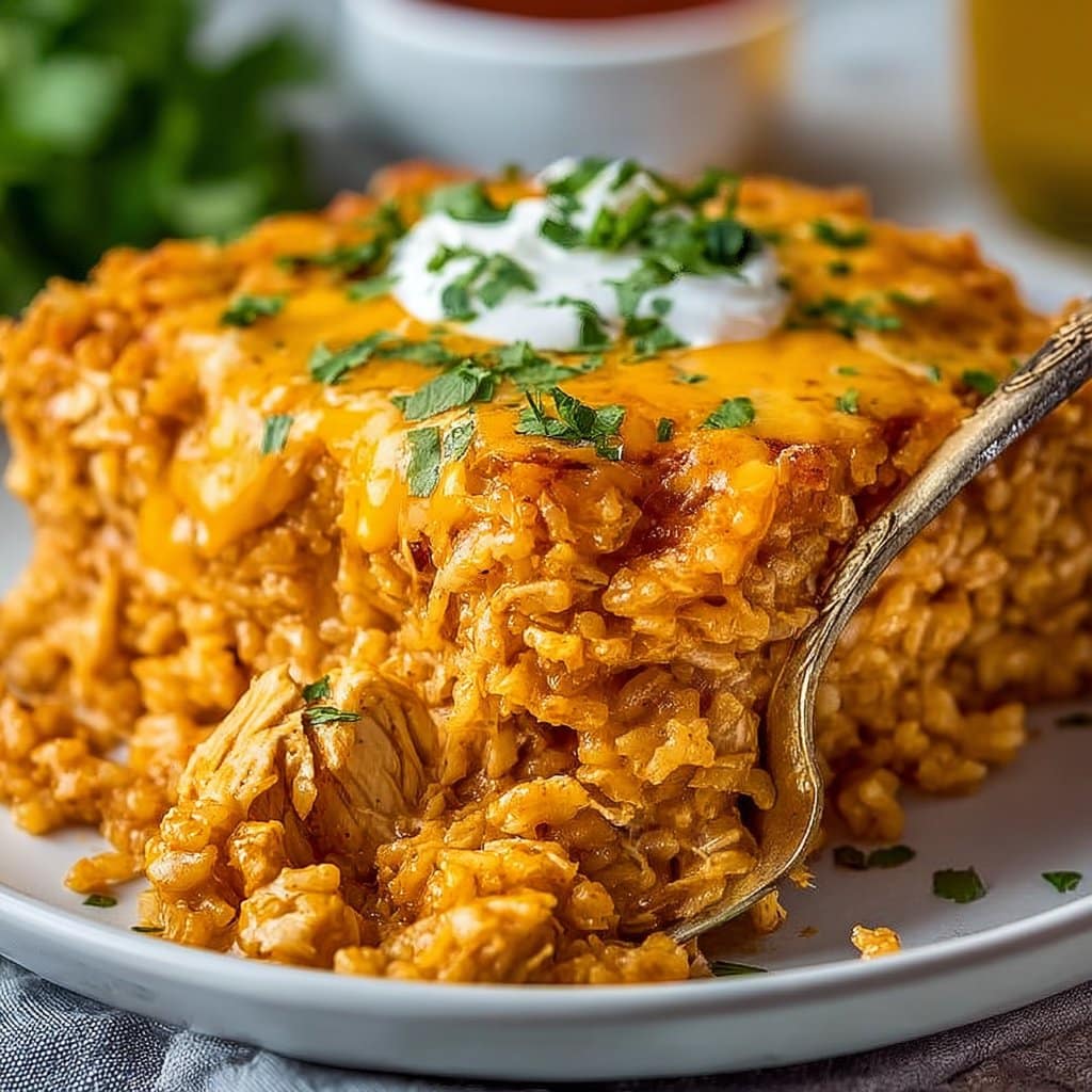 Chicken Enchilada Rice Casserole