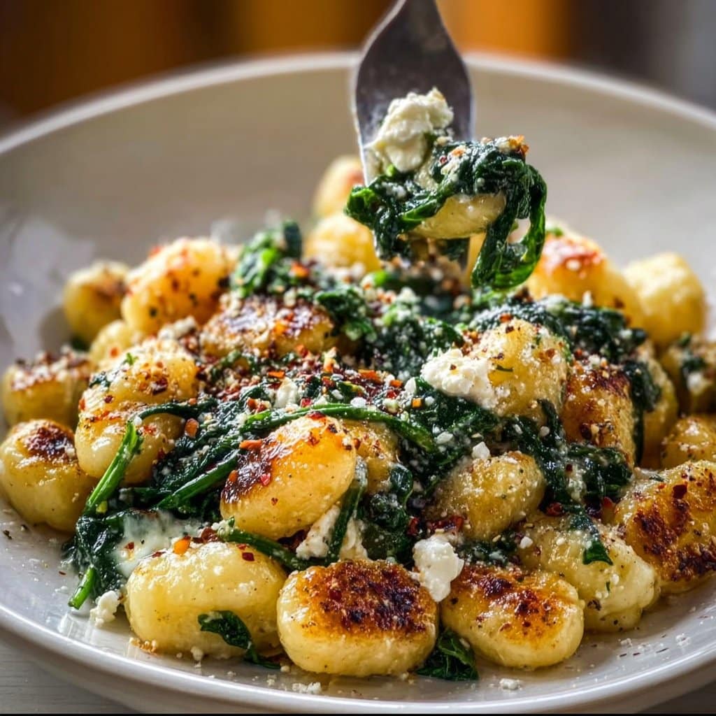 Creamy Gnocchi with Spinach and Feta