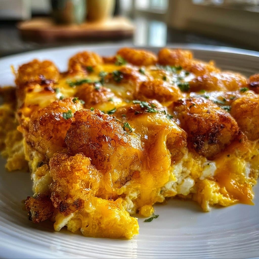 Tater Tot Egg Casserole Breakfast
