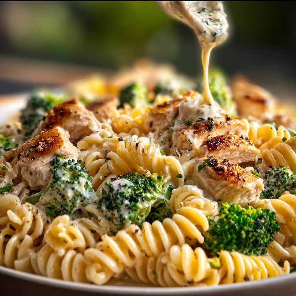Creamy Rotisserie Chicken Broccoli Pasta