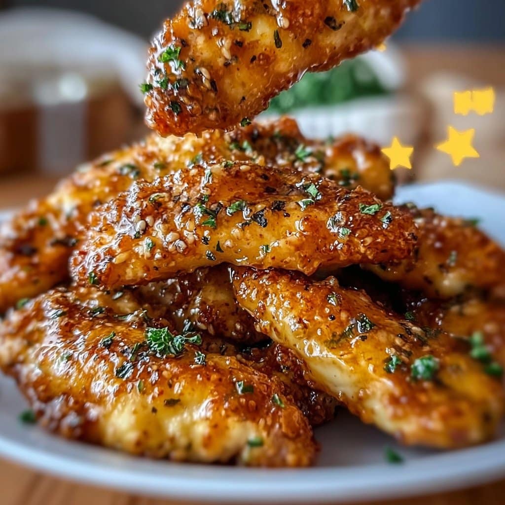 Air Fryer Honey Butter Garlic Chicken Tenders Recipe
