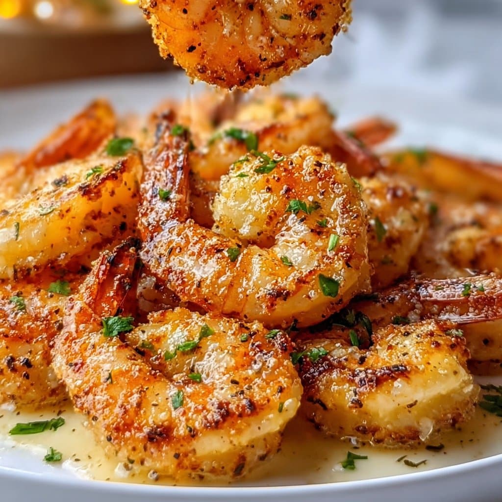 Crispy Garlic Butter Air Fryer Shrimp