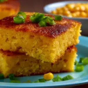 Deliciously prepared Navajo cornbread served on a rustic wooden table.