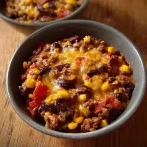 Delicious crockpot casserole in a cozy kitchen setting