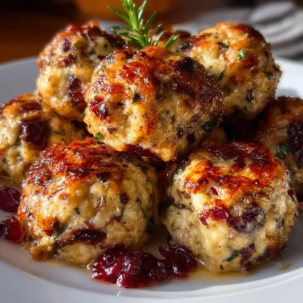 Cranberry Turkey Stuffing Balls