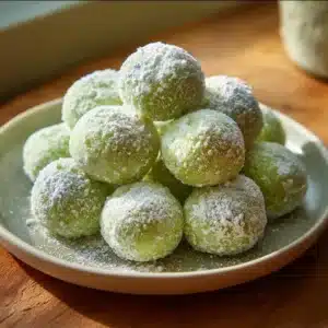 Colorful cream cheese mints arranged on a plate, perfect for any event.
