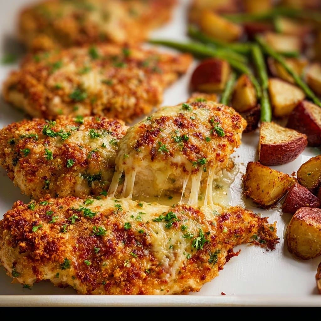 Parmesan Crusted Chicken Sheet Pan Dinner